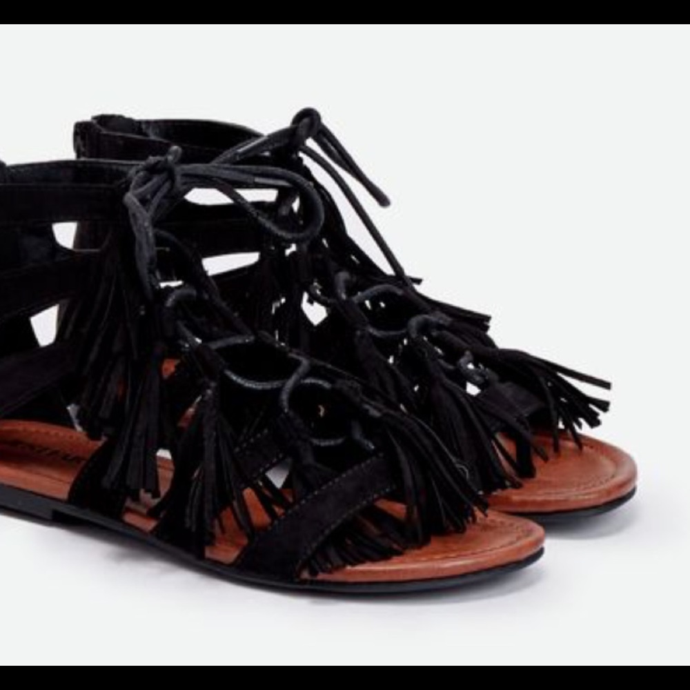 NEW! Black tassel sandals!!